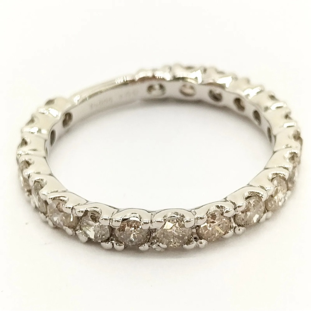 Natural diamond and platinum ring/anniversary band